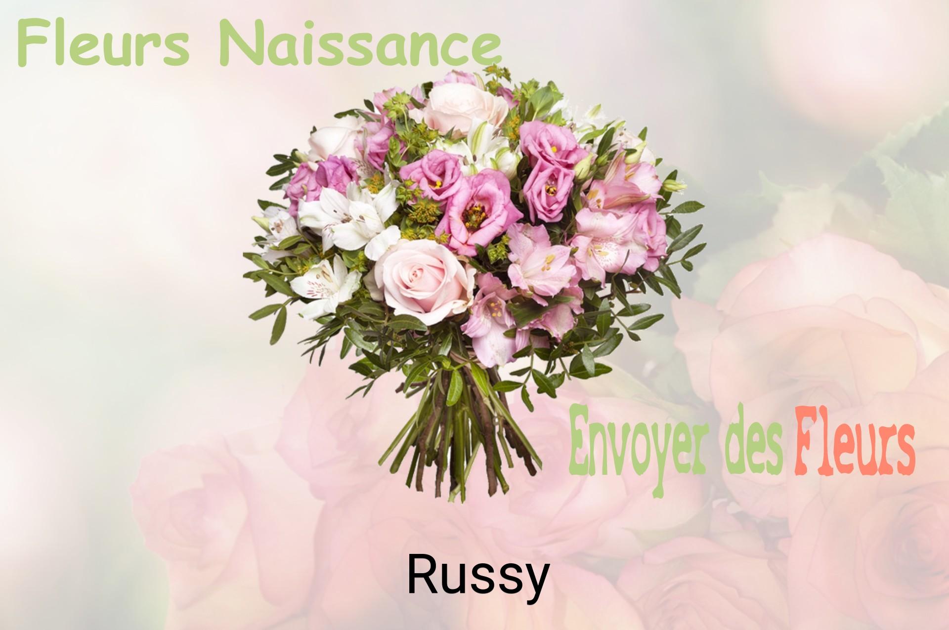 Bouquet de fleurs de naissance livré à Russy